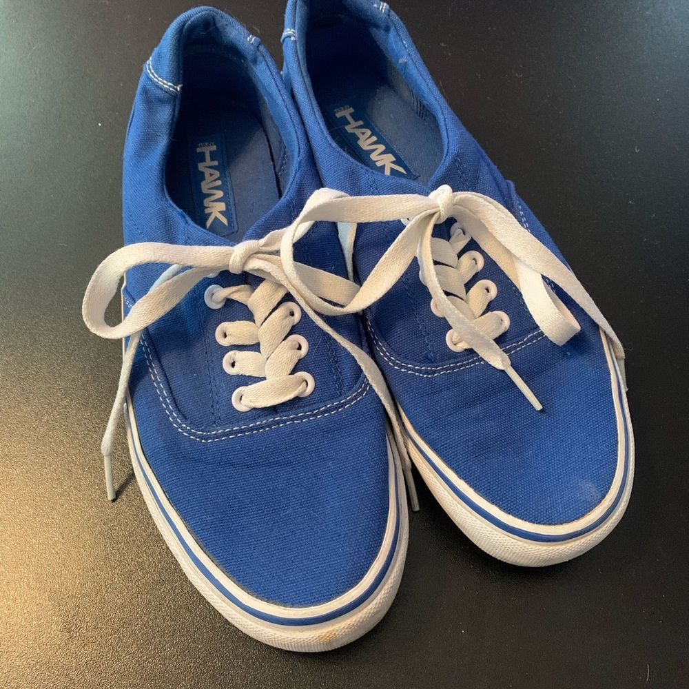 Tony Hawk Blue Sneakers with White Accents, men’s, size 9 skate shoes, gorpcore